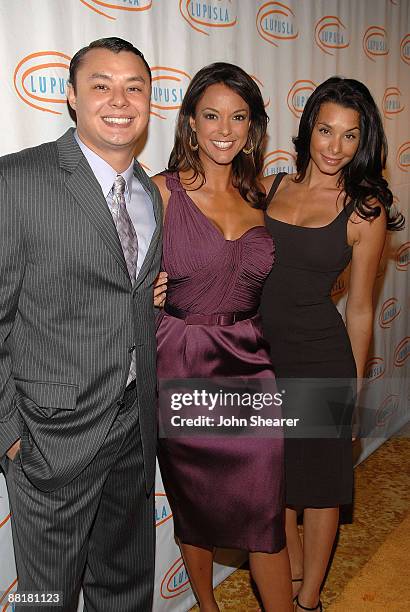 Louie La Rue, Eva La Rue and Lara La Rue attend the 9th annual Lupus LA Orange Ball at the Beverly Wilshire Four Seasons Hotel on May 28, 2009 in...