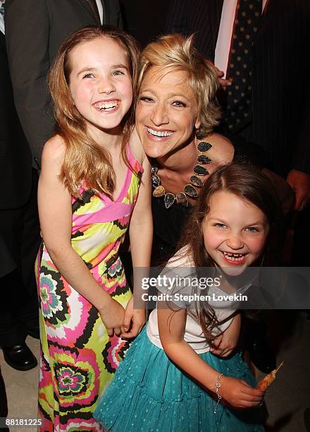 Actors Ruby Jerins, Edie Falco, and Daisy Tahan attend the after party for the world premiere of "Nurse Jackie" on the Showtime Network at Le Parker...