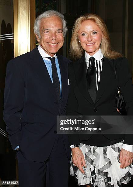 Fashion designer Ralph Lauren and wife Ricky Lauren attend the Gordon Parks Foundation's Celebrating Fashion Awards Gala at Gotham Hall June 2, 2009...