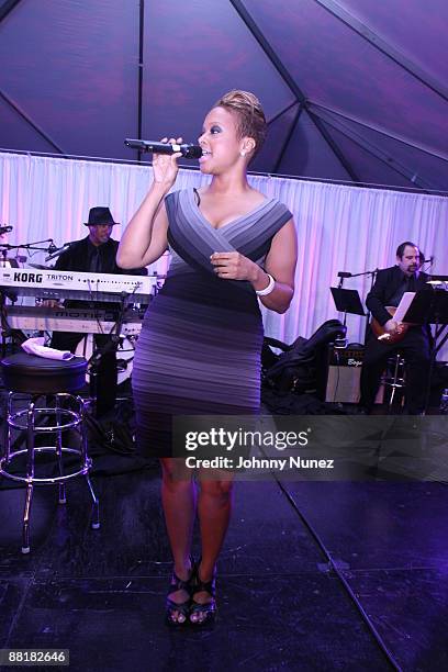 Chrisette Michele performs at the 2009 Harlem Renaissance Ball at The ADC Renaissance Tent on June 2, 2009 in New York City.