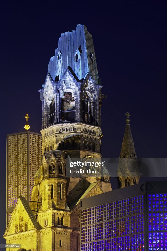 The Kaiser-Wilhelm Memorial Church (Kaiser-Wilhelm-Gedächtnis-Kirche) - Berlin-Charlottenburg, Germany