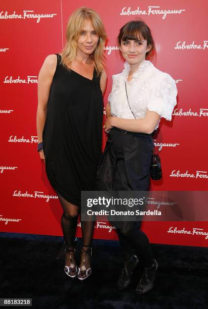 Actress Rosanna Arquette and daughter Zoe Sidel attend the Ferragamo event with Debi Mazar and Adrian Grenier to benefit the L'Aquila earthquake...