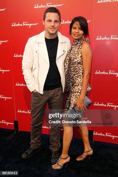 Actor Justin Chamber and wife Keisha Chamber attend the Ferragamo event with Debi Mazar and Adrian Grenier to benefit the L'Aquila earthquake victims...