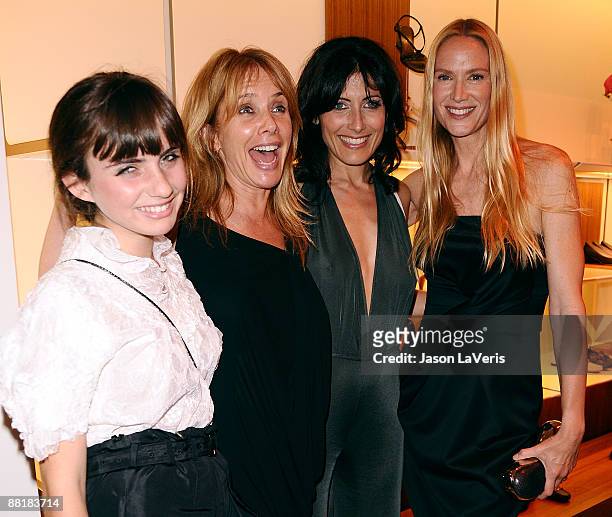 Zoe Sidel, Rosanna Arquette, Lisa Edelstein and Kelly Lynch attend Ferragamo's Benefit for the L'Aquila Earthquake Victims at Ferragamo Boutique on...