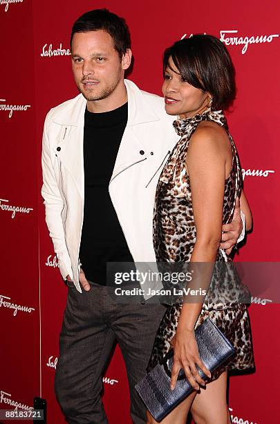 Justin Chambers and Keisha Chambers attend Ferragamo's Benefit for the L'Aquila Earthquake Victims at Ferragamo Boutique on June 2, 2009 in Beverly...