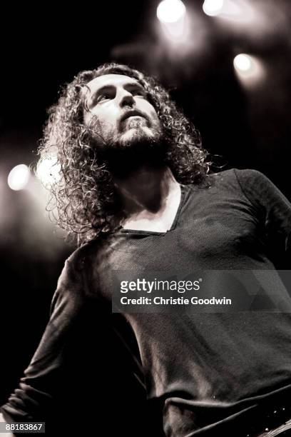 Logan Plant, son of Led Zeppelin's Robert Plant and singer of Sons of Albion, performs on stage at charity concert in aid of Childline at Indigo2 at...