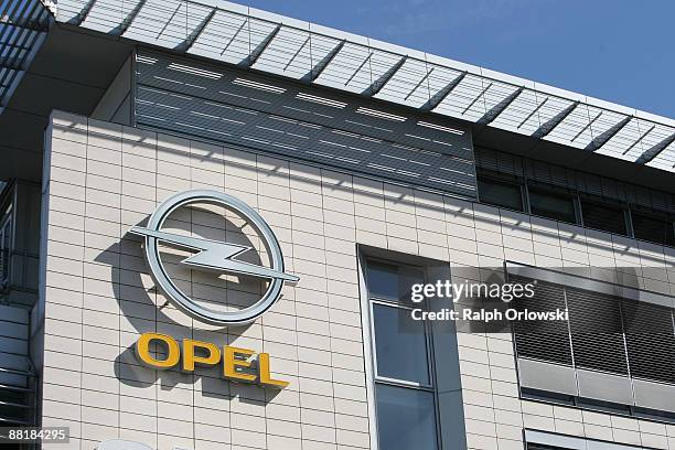 The headquarters of German carmaker Adam Opel GmbH stands in the light on June 3, 2009 in Ruesselsheim near Frankfurt am Main, Germany. After tough...