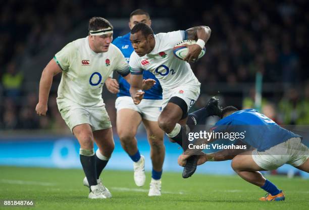 Semesa Rokoduguni of England during the Old Mutual Wealth Series autumn international match between England and Samoa at Twickenham Stadium on...