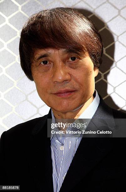 Architect Tadao Ando poses during the press preview at the opening of the new contemporary art centre - Francois Pinault Foundation, at Punta della...