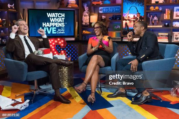 Pictured : Andy Cohen, Gayle King and Leslie Odom Jr. --