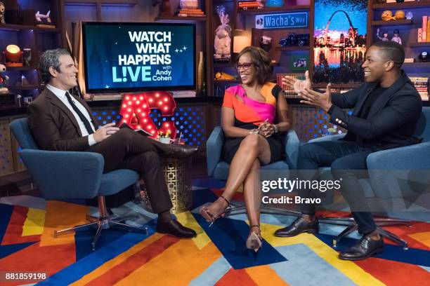 Pictured : Andy Cohen, Gayle King and Leslie Odom Jr. --