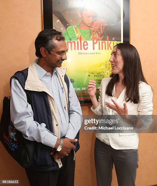Dr. Asif Masood and Filmmaker Megan Mylan attend the HBO Documentary Screening Of "Smile Pinki" at HBO Theater on June 2, 2009 in New York City.