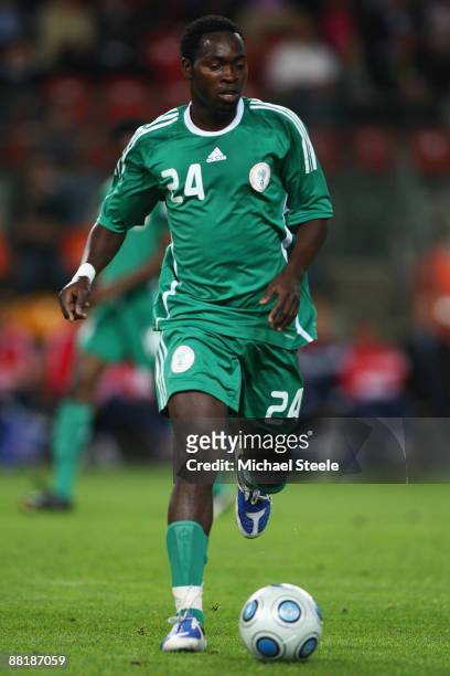 Obinna Nwaneri of Nigeria during the International Friendly match between France and Nigeria at the Stade Geoffroy-Guichard on June 2, 2009 in St...