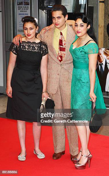 Kitty, Lewis and Daisy Durham of the band 'Kitty, Daisy and Lewis' attend the UK Premiere of Last Chance Harvey at the Odeon West End on June 3, 2009...