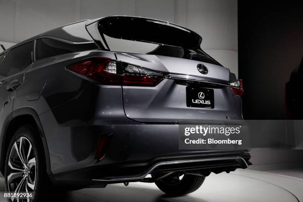 The Toyota Motor Corp. Lexus RX 350L crossover sports utility vehicle is displayed during AutoMobility LA ahead of the Los Angeles Auto Show in Los...