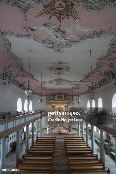 interior of schlosskirche church, bayreuth, franconia, bavaria, germany - bayreuth stock pictures, royalty-free photos & images