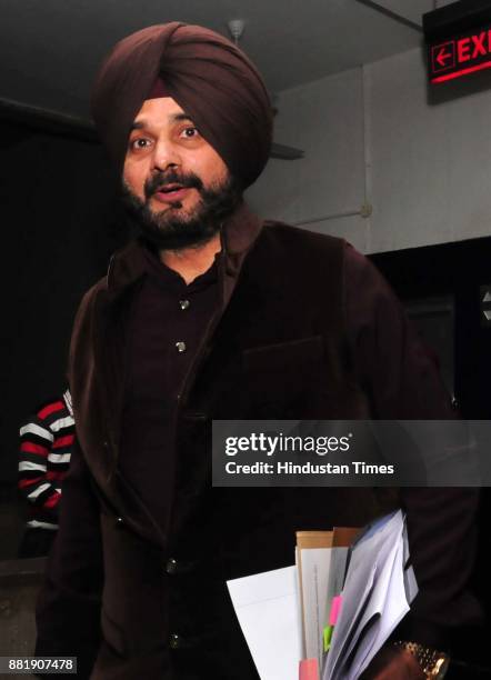 Navjot Singh Sidhu at Punjab Vidhan Sabha session on November 29, 2017 in Chandigarh, India.