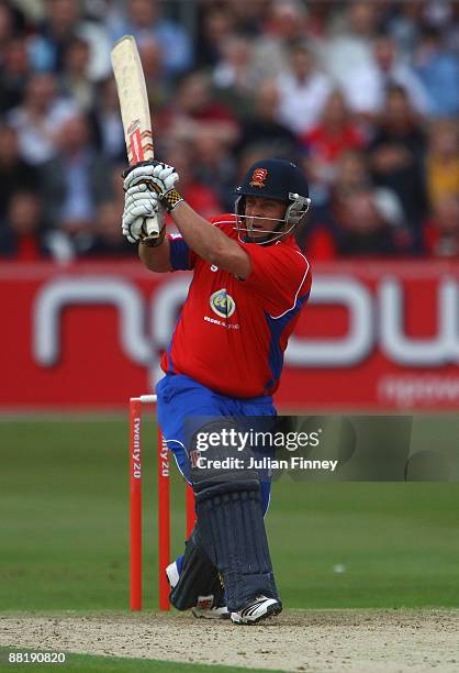 Matt Walker of Essex hits out during The Twenty20 Cup match between Essex Eagles and Sussex Sharks at The Ford County Ground on May 3, 2009 in...