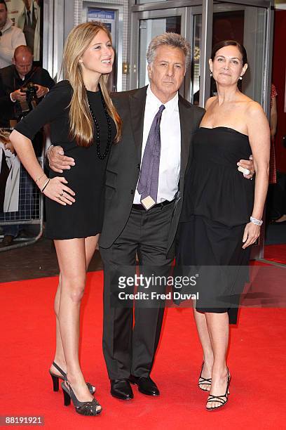 Alexandra Hoffman, Dustin Hoffman and wife Lisa Hoffman attends the UK premiere of Last Chance Harvey at Odeon West End on June 3, 2009 in London,...