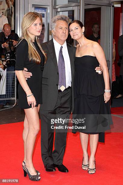 Alexandra Hoffman, Dustin Hoffman and wife Lisa Hoffman attends the UK premiere of Last Chance Harvey at Odeon West End on June 3, 2009 in London,...
