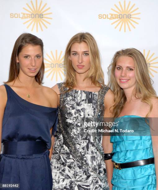 Ashley Wilcox Platt, Lauren Remington Platt and Hadley Nagel attend Solar One's Annual Revelry By The River Benefit at Solar One on June 2, 2009 in...