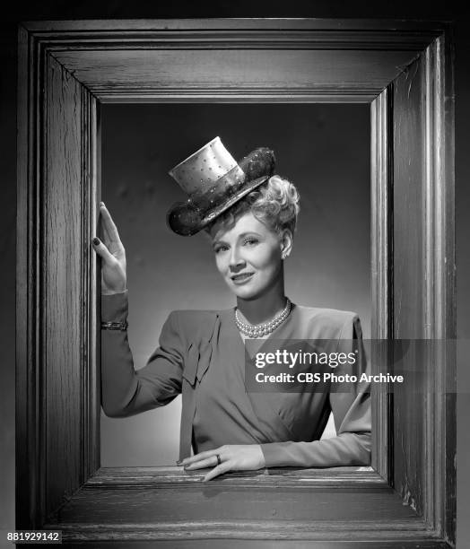 Portrait of Penny Singleton, modelling fashions. She portrays the lead character in the CBS Radio comedy program, Blondie. New York, NY. January 1,...