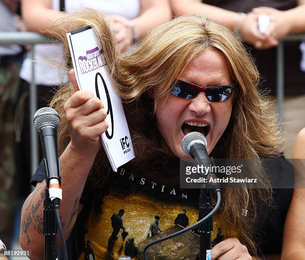 Sebastian Bach attends America's Hottest Rocker Mom Contest at Madison Square Park on June 3, 2009 in New York City.