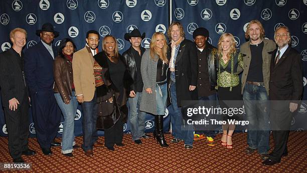 Jimmy Jam, CeCe Winans, Patti LaBelle, Big & Rich, Mariah Carey, Sway, Natasha Bedingfield, Chad Kroeger of Nickelback and Neil Portnow, President of...