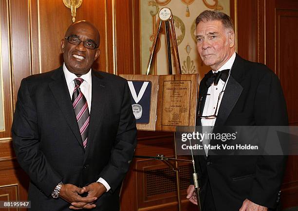 Al Rocker and honoree Charles J. Groppe attend the 26th annual Calvary Hospital awards gala at The Pierre Hotel on June 3, 2009 in New York City.