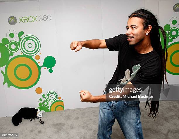 Chris Kilmore of Incubus plays Project Natal at the XBox Booth during E3 at Los Angeles Convention Center on June 3, 2009 in Los Angeles, California.