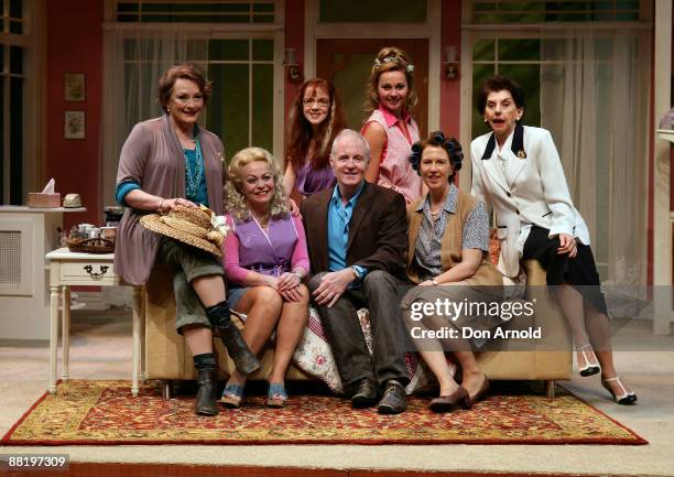 Principal cast members Geraldine Turner, Ana Maria Belo, Marian Frizelle , Jennifer Hagan, Jacki Weaver and Debra Lawrence pose with writer Robert...