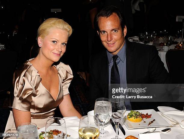 Actors Amy Poehler and Will Arnett attend the 34th Annual AWRT Gracie Awards Gala at The New York Marriott Marquis on June 3, 2009 in New York City.