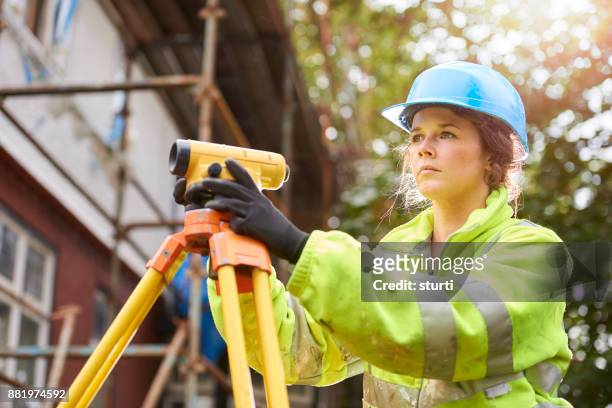 female construction worker - female builder stock pictures, royalty-free photos & images