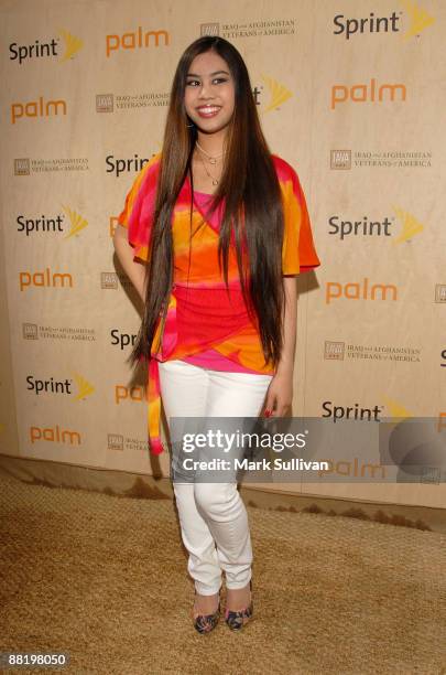 Actress Ashley Argota arrives at the Palm Pre Launch Event at Raleigh Studios on June 3, 2009 in Los Angeles, California.