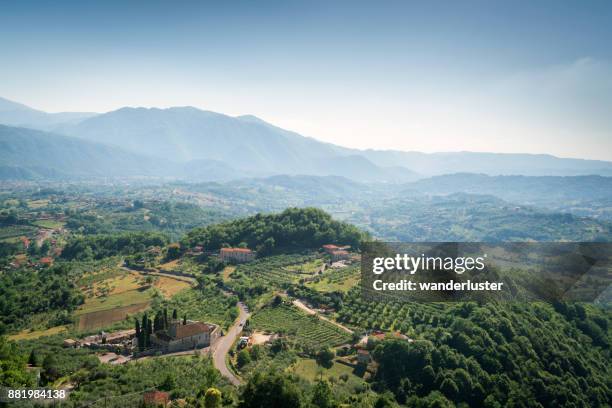 mountainous area of picinisco, abruzzo - abruzzo national park stock pictures, royalty-free photos & images