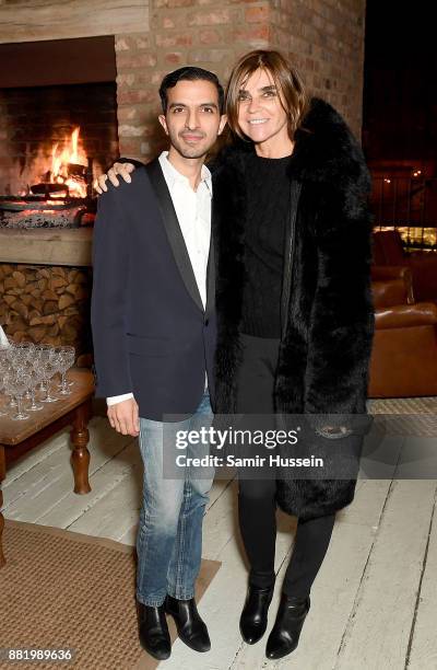 Oxfordshire, ENGLAND Imran Amed and Carine Roitfeld attend the welcome dinner during #BoFVOICES on November 29, 2017 in Oxfordshire, England.