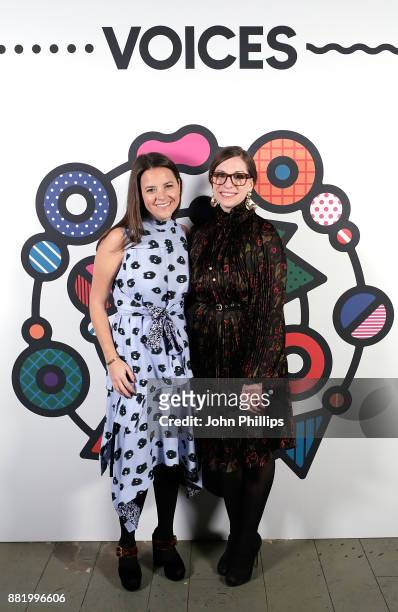 Oxfordshire, ENGLAND Hannah Kelly and Amy Marino attend the welcome dinner during #BoFVOICES on November 29, 2017 in Oxfordshire, England.
