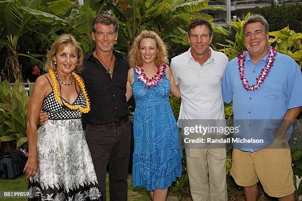 Actor Dennis Quaid Actress Virginia Madsen and Actor Pierce Brosnan and guests attend the of Taste of Ko Opening Night Reception at The 2008 Maui...