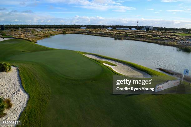 Scenic view of the 17th hole during practice for the Hero World Challenge at Albany course on November 29, 2017 in Nassau, Bahamas.