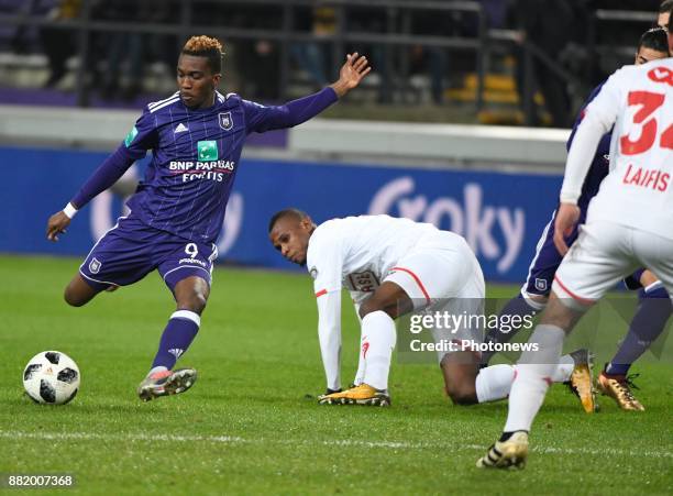 Henry Onyekuru forward of RSC Anderlecht pictured during the round of 1/8 Croky Cup between Rsc Anderlecht and Standard de Liege on november 29, 2017...