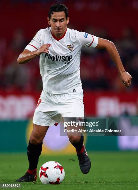 Paulo Henrique Ganso of Sevilla FC in action during la Copa del Rey match between Sevilla FC and FC Cartagena at Estadio Ramon Sanchez Pizjuan on...