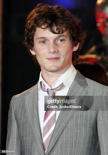Actror Anton Yelchin attends the Japan Premiere of "Terminator Salvation" at Lalaport Toyosu on June 4, 2009 in Tokyo, Japan. The film will open on...