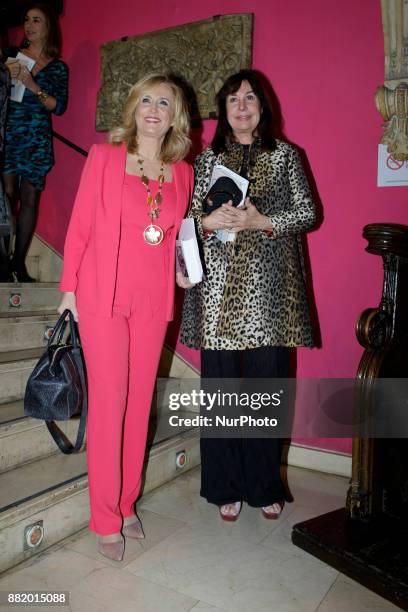 Nieves Herrero and Carmen Martinez Bordiu attends the presentation CARMEN book in Madrid. Spain. November 29, 2017