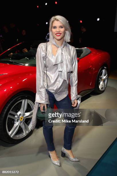 Pips Taylor attends the UK launch event for the new Ferrari Portofino at Kensington Olympia on November 29, 2017 in London, England.