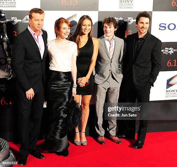 Director McG, actresses Bryce Dallas Howard, Moon Bloodgood, actors Anton Yelchin and Christian Bale attend the Japan Premiere of 'Terminator...