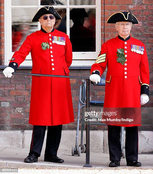 Chelsea Pensioners attend the annual Founders Day Parade at Royal Hospital Chelsea on June 4, 2009 in London, England.