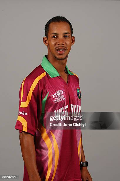 Lendl Simmons of West Indies poses for a portrait prior to the ICC World Twenty20 at Royal Garden on June 4, 2009 in London, England.