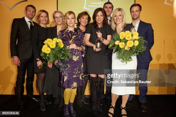 Kai Wiesinger, two guests, Fraenzi Kuehne, a guest, Alice Brauner, Jean-Marc Gallot, Lea-Sophie Cramer and a guest attend the Veuve Clicquot Business...