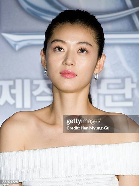 Actress Jeon Ji-Hyun attends "the Blood: The Last Vampire" Press Screening at Yongsan CGV on June 4, 2009 in Seoul, South Korea. The film will open...