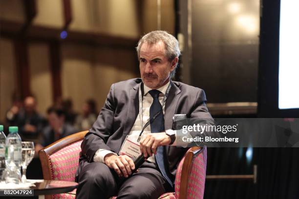 Federico Barroetavena, chief financial officer of Techint Ingenieria y Construcciones SL, listens during the Argentina Sub-Sovereign and...